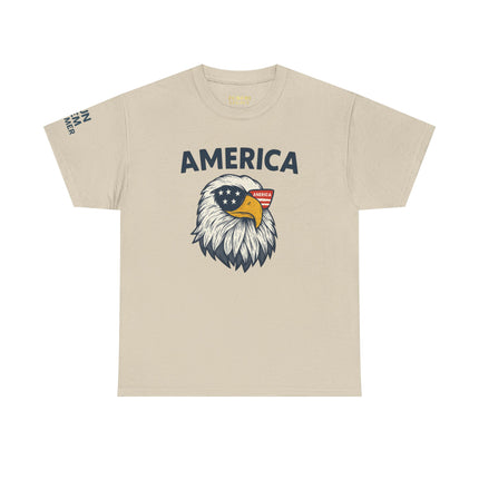 Patriotic Eagle Tee, Unisex Heavy Cotton Tee, USA Independence Day Shirt, American Apparel, 4th of July Top, Freedom Graphic Tee