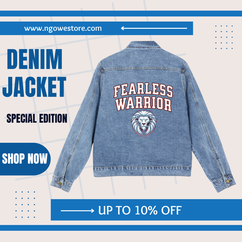 Fearless Warrior Men's Denim Jacket - NGOWE STORE