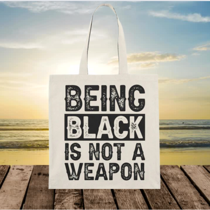 Being Black is Not a Crime Natural Tote Bag