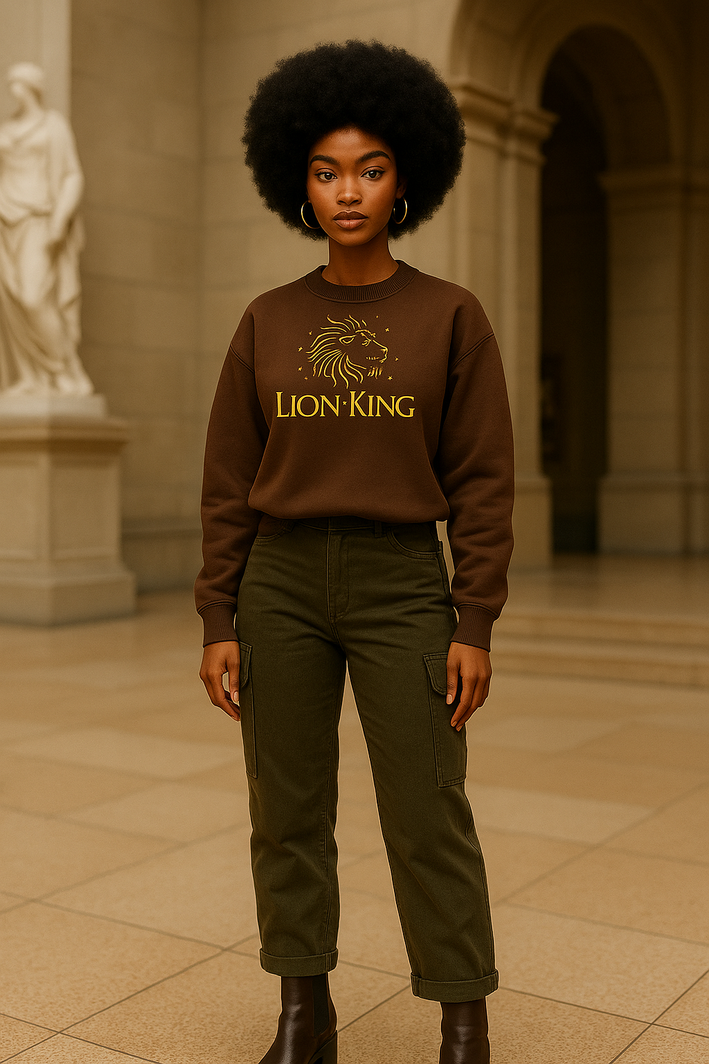Bun Dem Summer Lion King Unisex Midweight Fleece Crewneck Sweatshirt | Cozy Graphic Sweater for Fans | Gift for Birthdays, Disney Lovers, Casual [...] - NGOWE STORE