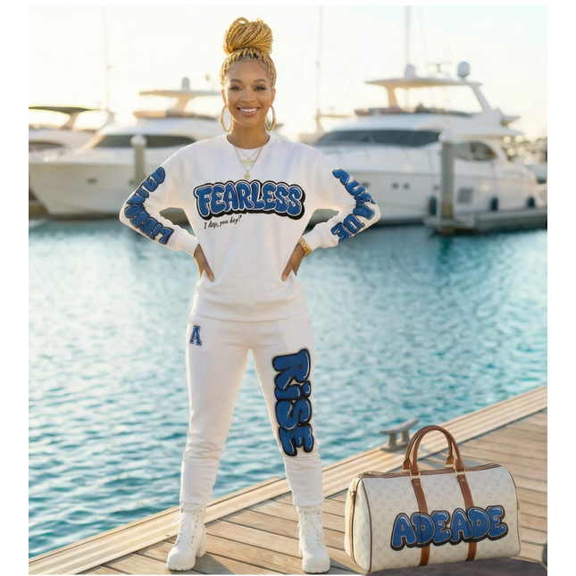 FEARLESS “AdeAde No Excuses” Urban Set Athletic Joggers (AOP)