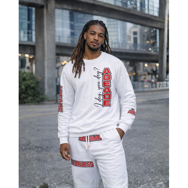 AdeAde “I Deh, You Deh?” — Original • My Story • Legacy Edition Unisex Garment-dyed Long Sleeve T-Shirt