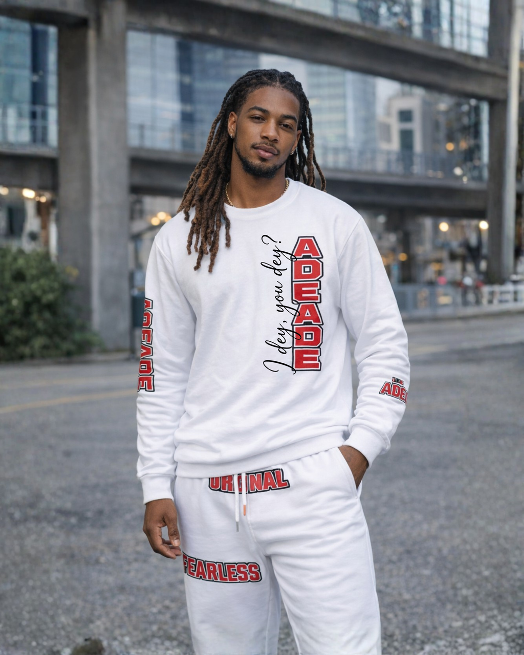 AdeAde “I Deh, You Deh?” — Original • My Story • Legacy Edition Unisex Garment-dyed Long Sleeve T-Shirt - NGOWE STORE