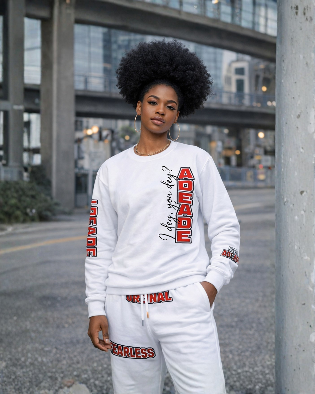 AdeAde “I Deh, You Deh?” — Original • My Story • Legacy Edition Unisex Garment-dyed Long Sleeve T-Shirt - NGOWE STORE