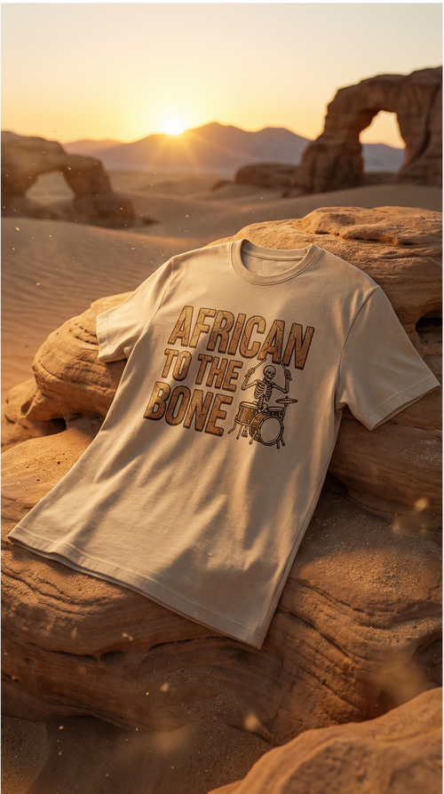African to the Bone T-Shirt | AdeAde Original | Cultural Pride Unisex Tee | Soft Everyday Statement Shirt - NGOWE STORE