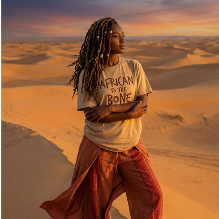 African to the Bone T-Shirt | AdeAde Original | Cultural Pride Unisex Tee | Soft Everyday Statement Shirt - NGOWE STORE