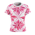 Soft Pink Flowers Women's Cut & Sew Tee (AOP) - NGOWE STORE