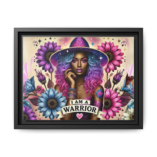 I Am A Warrior Affirmation Matte Canvas, Framed (Multi-color) - NGOWE STORE