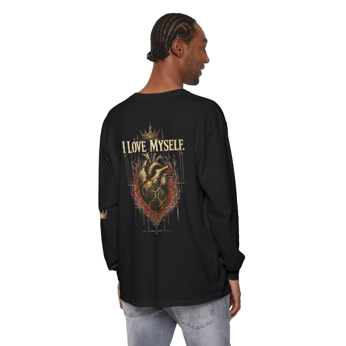 I Love Myself - Unisex Garment-dyed Long Sleeve T-Shirt - NGOWE STORE