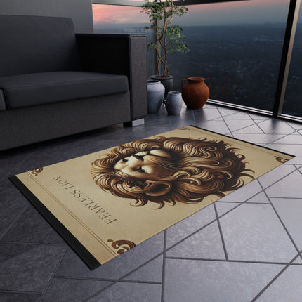 Fearless Lion Outdoor Rug