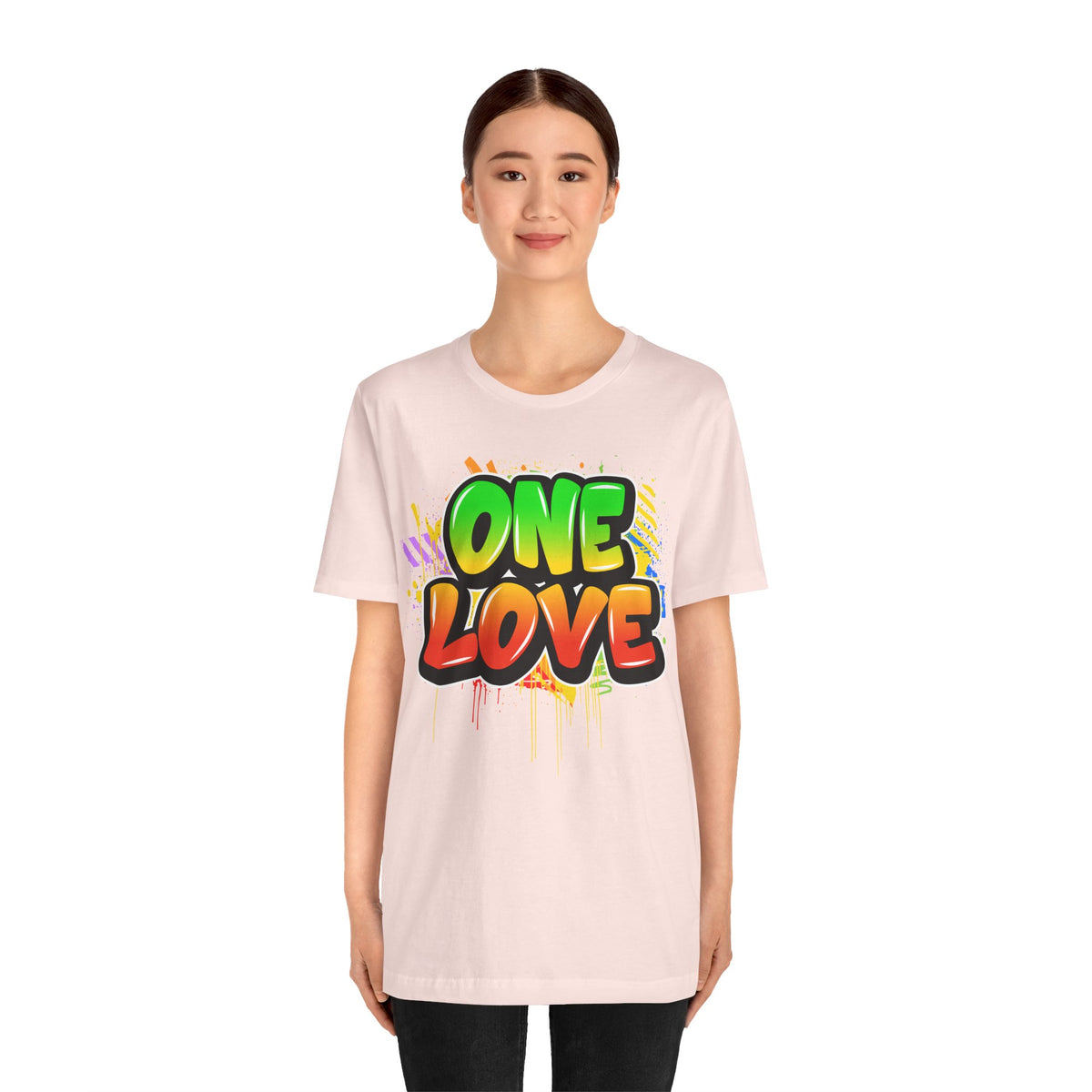 One Love Graffiti T-shirt - Unisex Jersey Short Sleeve Tee - NGOWE STORE