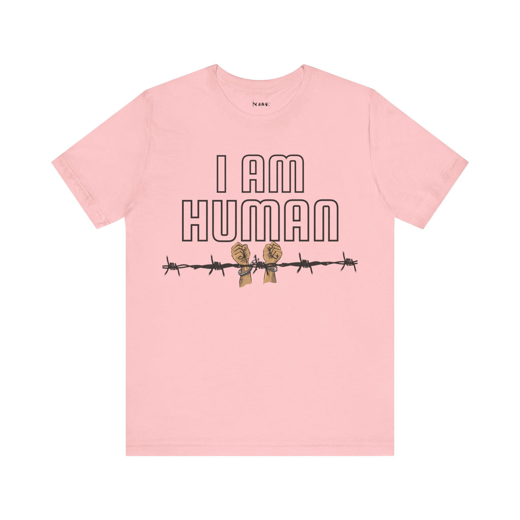 I AM HUMAN Unisex Jersey Tee - Empowerment & Humanity Message, Everyday Wear - NGOWE STORE