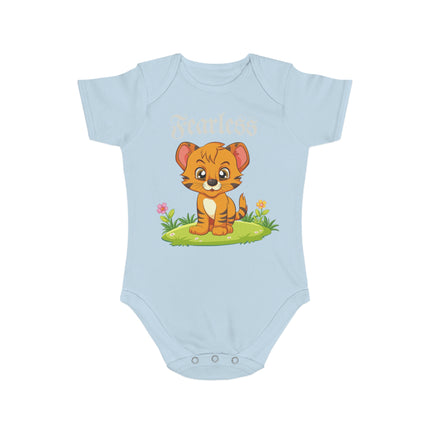 Fearless Baby Lion Cub Short Sleeve Baby Bodysuit - NGOWE STORE