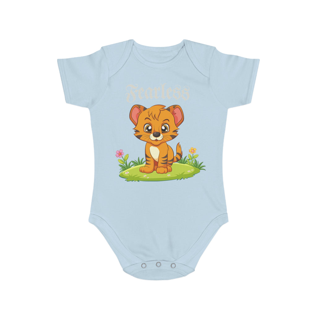 Fearless Baby Lion Cub Short Sleeve Baby Bodysuit - NGOWE STORE