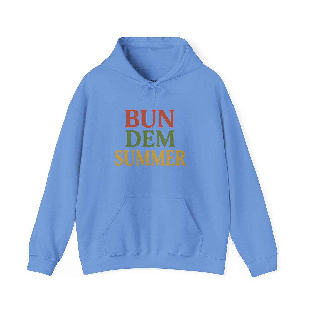Bun Dem Summer Vibes Hooded Sweatshirt - Empire Editon Cozy Unisex Hoodie, Love Not War Casual Summer Apparel, Gift for Festivals, Outdoor Gatherings, Relaxed Style Sweatshirt - NGOWE STORE