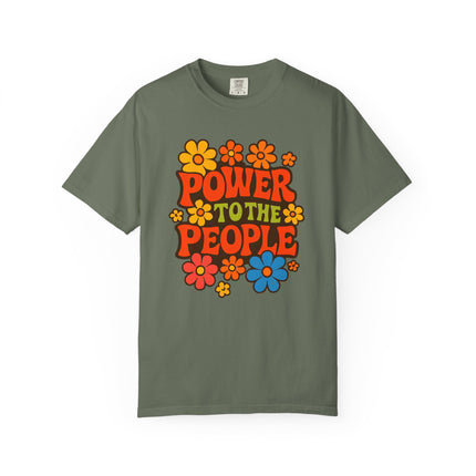 BUN DEM SUMMER 2025 Power to the People T-Shirt  - Empire Blaze Edition Vintage-Style Graphic T-Shirt: Bohemian Tee, Eco-Friendly Apparel, Gift for Activists, Summer Festival Wear
