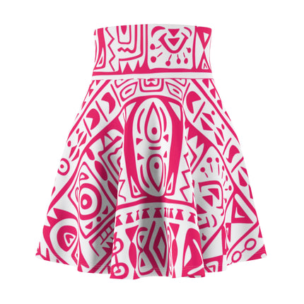 African Print Women's Skater Skirt (AOP) - NGOWE STORE
