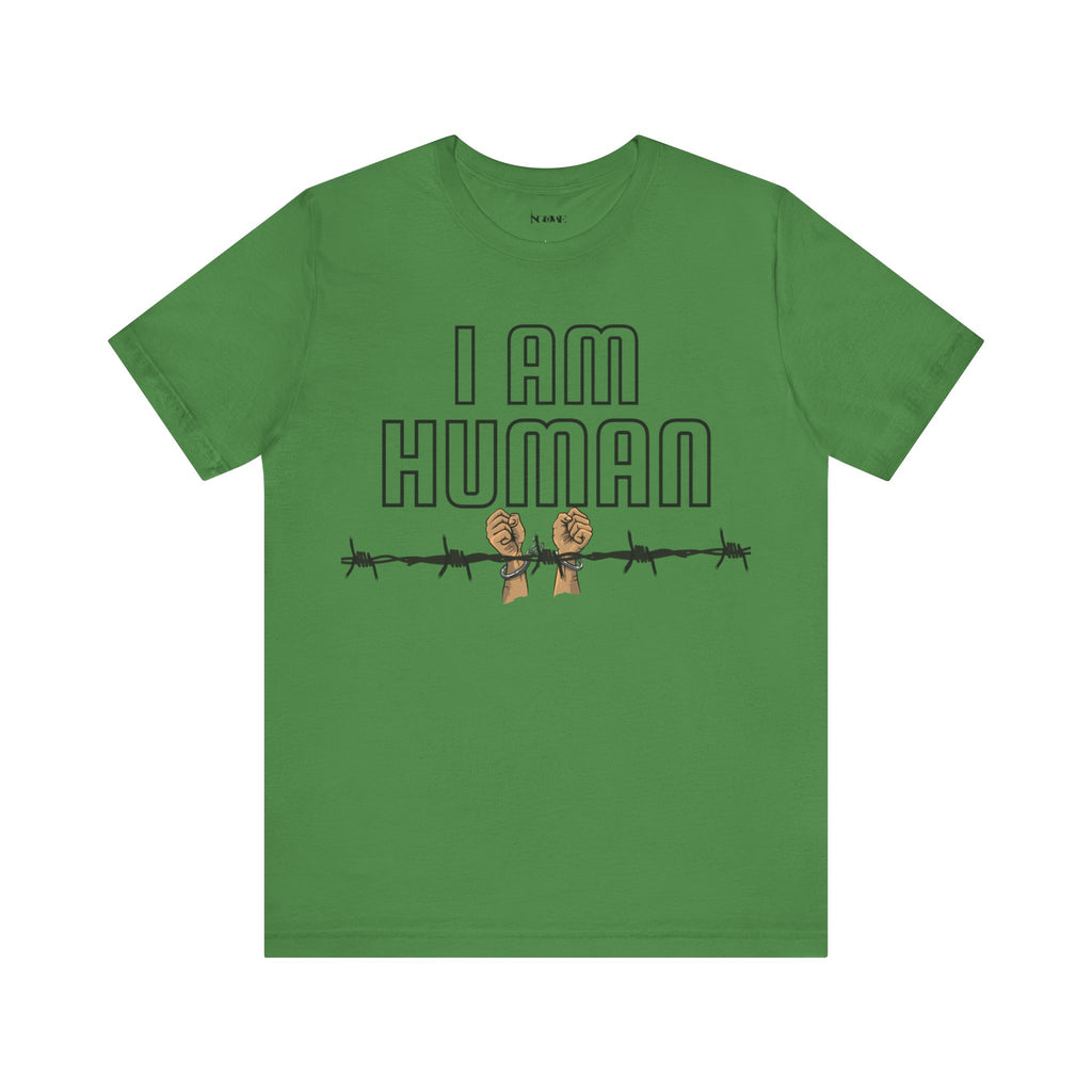 I AM HUMAN Unisex Jersey Tee - Empowerment & Humanity Message, Everyday Wear - NGOWE STORE