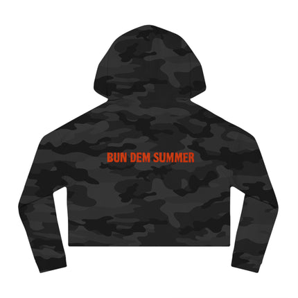 Bun Dem Summer Cropped Sweatshirt with Motivational Design Empire Edition - Burn Bright, Share Your Fire, Cute Hoodie for Women, Trendy Casual Wear, Gift for Her - NGOWE STORE