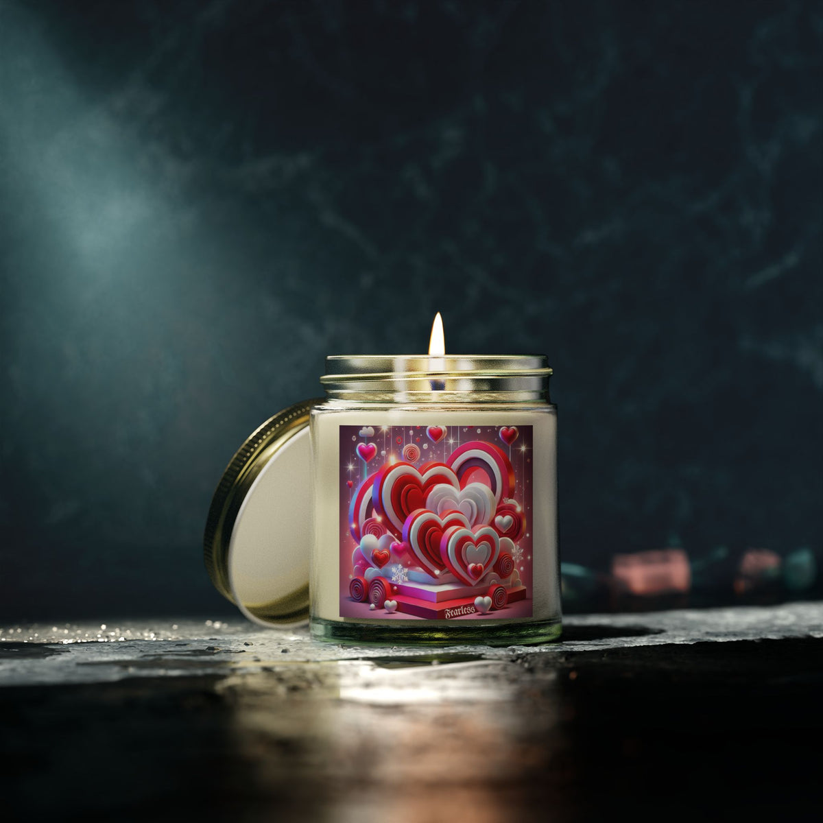 Fearless Love Scented Candles, Coconut Apricot Wax (4oz, 9oz) - NGOWE STORE