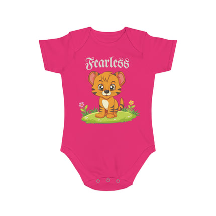 Fearless Baby Lion Cub Short Sleeve Baby Bodysuit - NGOWE STORE