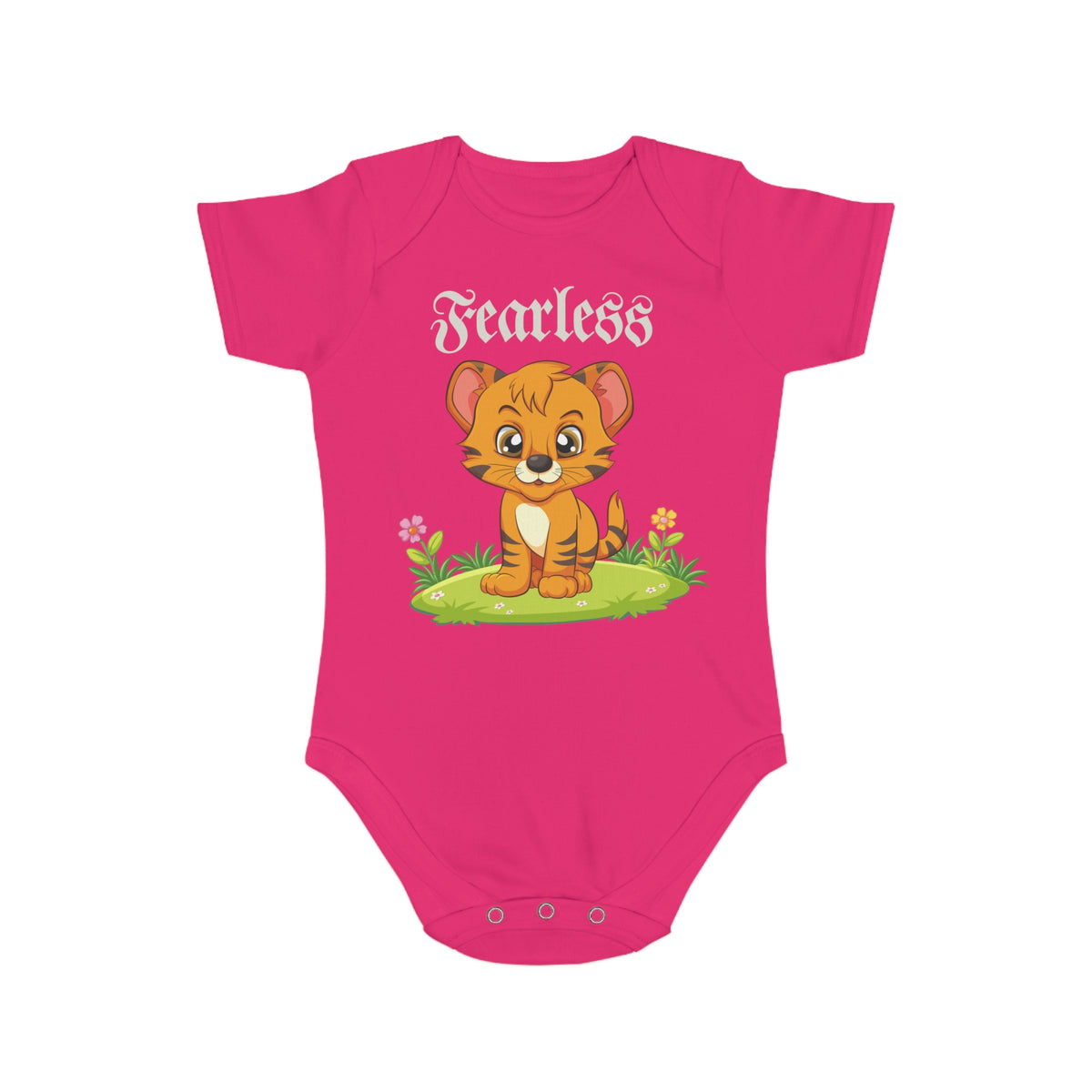Fearless Baby Lion Cub Short Sleeve Baby Bodysuit - NGOWE STORE