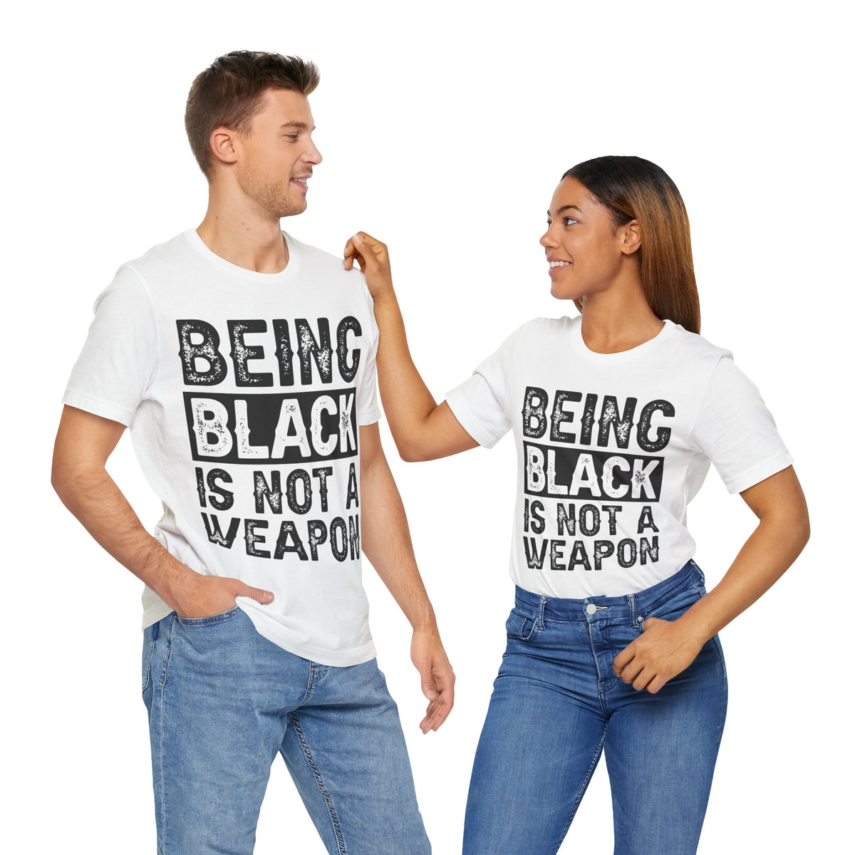 Being Black Not  A Weapon - Unisex Jersey Short Sleeve Tee - NGOWE STORE