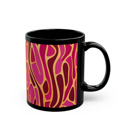 African Print 11oz Black Mug