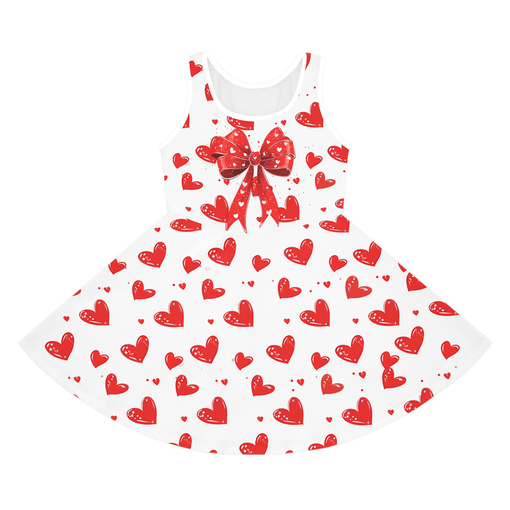 Hearts Girls' Sleeveless Sundress (AOP) - NGOWE STORE