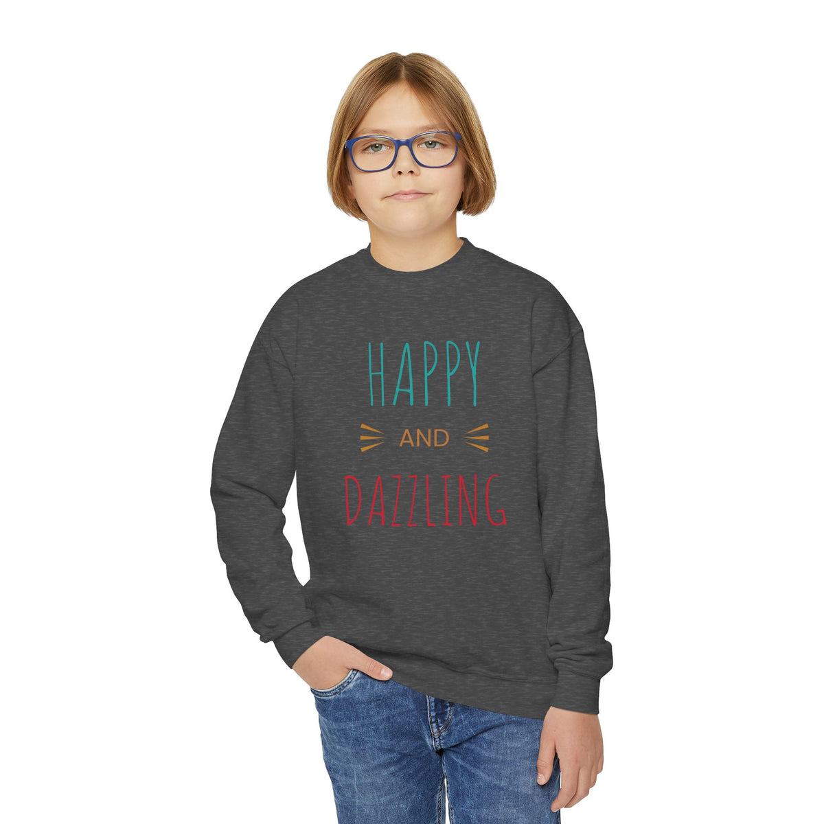 Happy and Dazzling Youth Crewneck Sweatshirt - NGOWE STORE