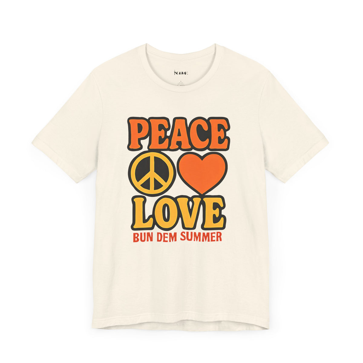 Peace & Love Summer Vibes Unisex Tee, Perfect for Festivals, Casual Outfits, Gifts, Music Events, and Spreading Positivity - NGOWE STORE