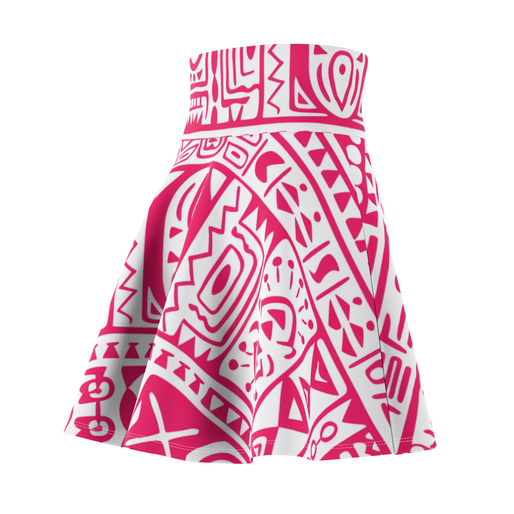 African Print Women's Skater Skirt (AOP) - NGOWE STORE