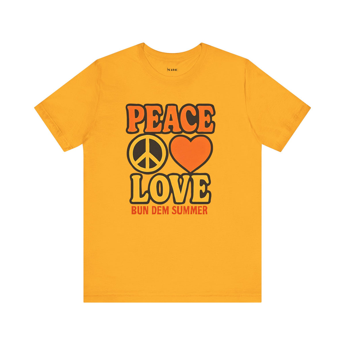 Peace & Love Summer Vibes Unisex Tee, Perfect for Festivals, Casual Outfits, Gifts, Music Events, and Spreading Positivity - NGOWE STORE
