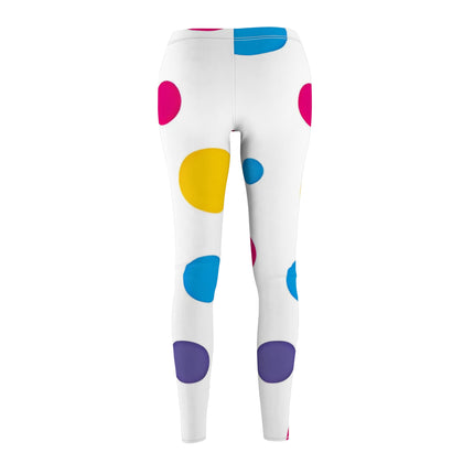 Colored Dots Women's Cut & Sew Casual Leggings (AOP)