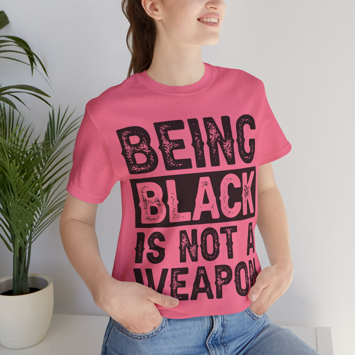 Being Black Not  A Weapon - Unisex Jersey Short Sleeve Tee - NGOWE STORE