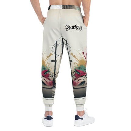 Fearless In The Streets Pink Athletic Joggers (AOP)