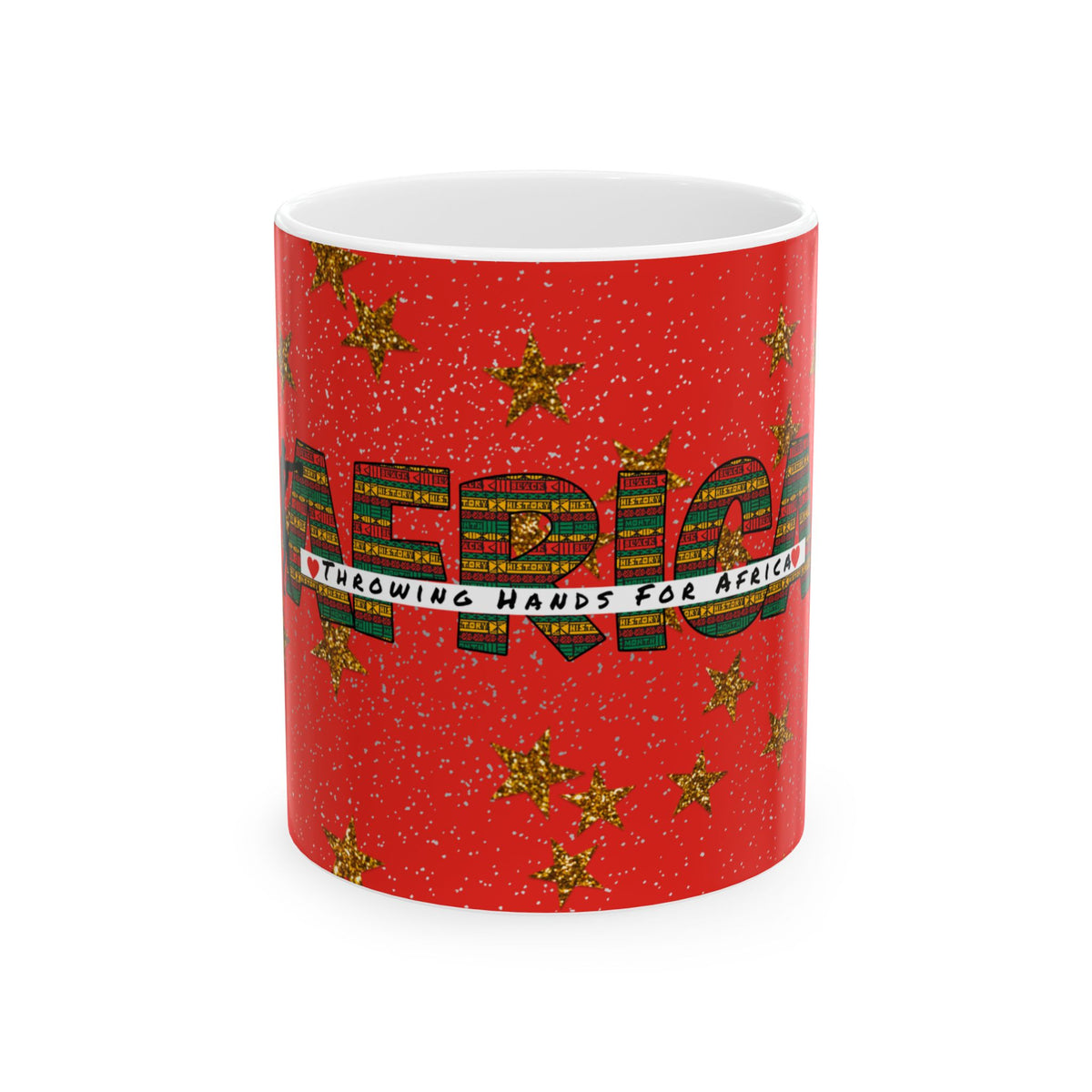 Throwing Hands For Africa Ceramic Mug, (11oz, 15oz) - NGOWE STORE