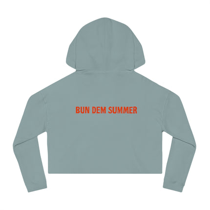 Bun Dem Summer Cropped Sweatshirt with Motivational Design Empire Edition - Burn Bright, Share Your Fire, Cute Hoodie for Women, Trendy Casual Wear, Gift for Her - NGOWE STORE