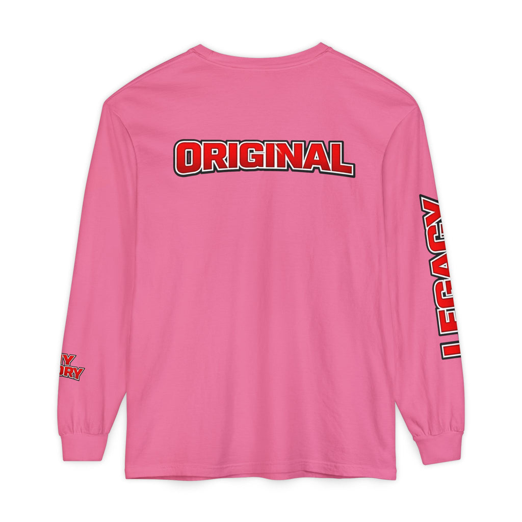 AdeAde “I Deh, You Deh?” — Original • My Story • Legacy Edition Unisex Garment-dyed Long Sleeve T-Shirt - NGOWE STORE
