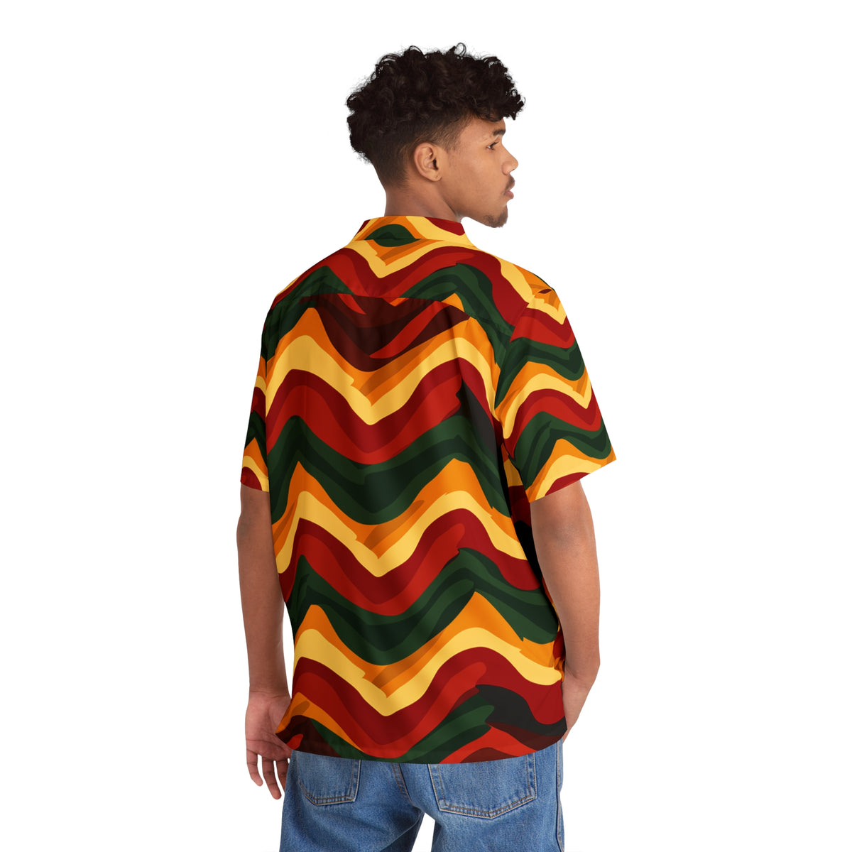Waves Men's African Shirt (AOP) - NGOWE STORE