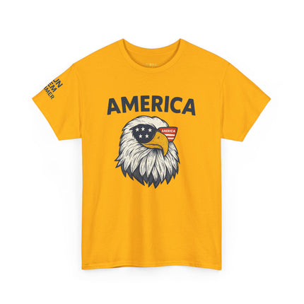 Patriotic Eagle Tee, Unisex Heavy Cotton Tee, USA Independence Day Shirt, American Apparel, 4th of July Top, Freedom Graphic Tee