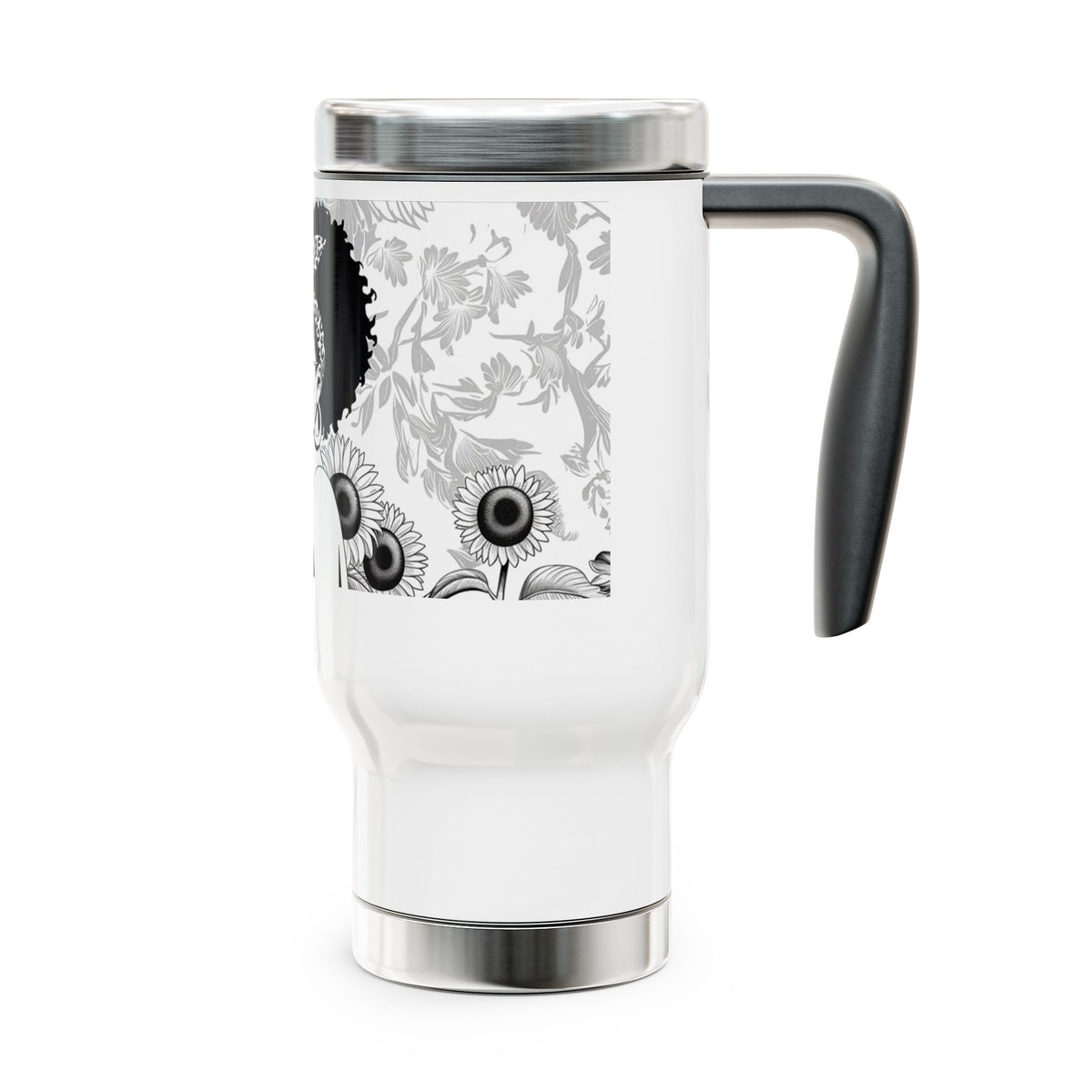 Martin, Malcolm, Marcus, and Me Stainless Steel Travel Mug with Handle, 14oz - NGOWE STORE