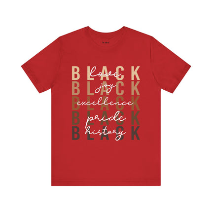 Black Pride Unisex Jersey Short Sleeve Tee