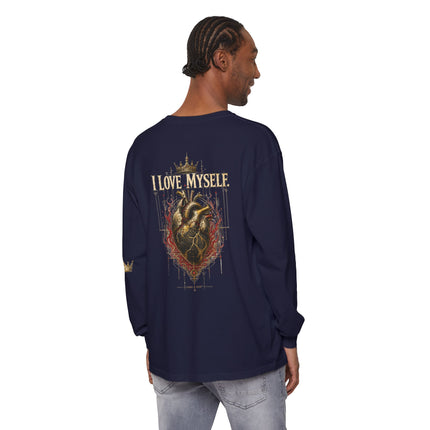 I Love Myself - Unisex Garment-dyed Long Sleeve T-Shirt - NGOWE STORE