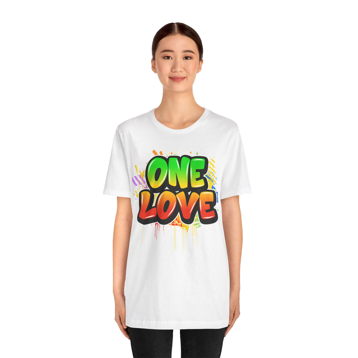 One Love Graffiti T-shirt - Unisex Jersey Short Sleeve Tee - NGOWE STORE