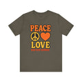 Peace & Love Summer Vibes Unisex Tee, Perfect for Festivals, Casual Outfits, Gifts, Music Events, and Spreading Positivity - NGOWE STORE