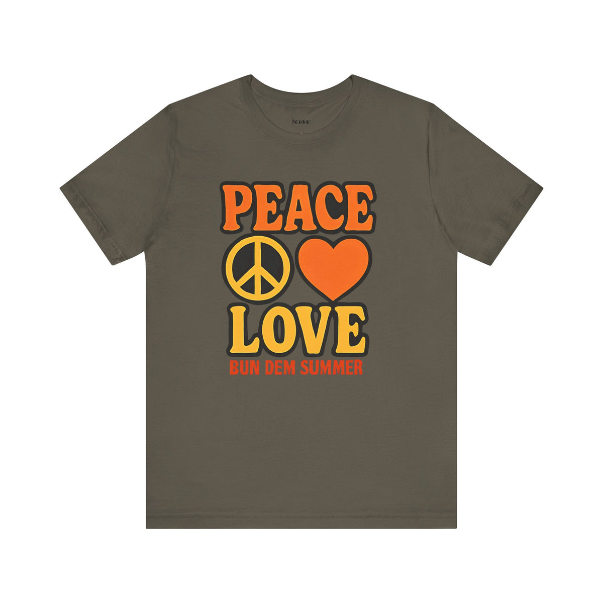 Peace & Love Summer Vibes Unisex Tee, Perfect for Festivals, Casual Outfits, Gifts, Music Events, and Spreading Positivity - NGOWE STORE
