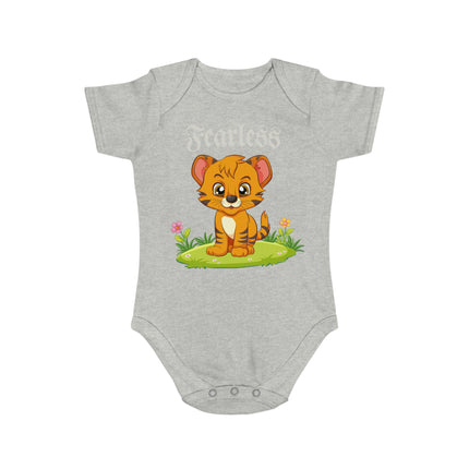 Fearless Baby Lion Cub Short Sleeve Baby Bodysuit - NGOWE STORE