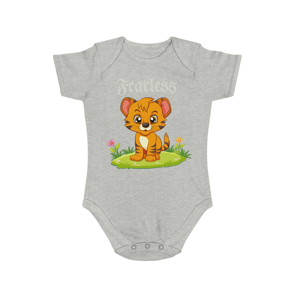 Fearless Baby Lion Cub Short Sleeve Baby Bodysuit - NGOWE STORE