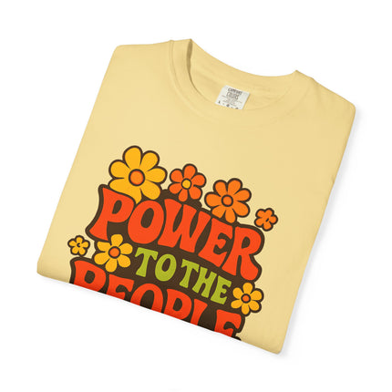 BUN DEM SUMMER 2025 Power to the People T-Shirt  - Empire Blaze Edition Vintage-Style Graphic T-Shirt: Bohemian Tee, Eco-Friendly Apparel, Gift for Activists, Summer Festival Wear